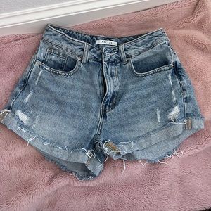 Pacsun distressed mom short denim shorts